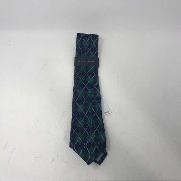 Tommy Hilfiger Silk Tie Size OS - Navy/Green Men's